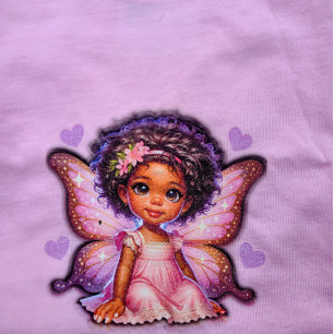Camiseta Infantil Minha Princesa Fada com Asas Brilhantes