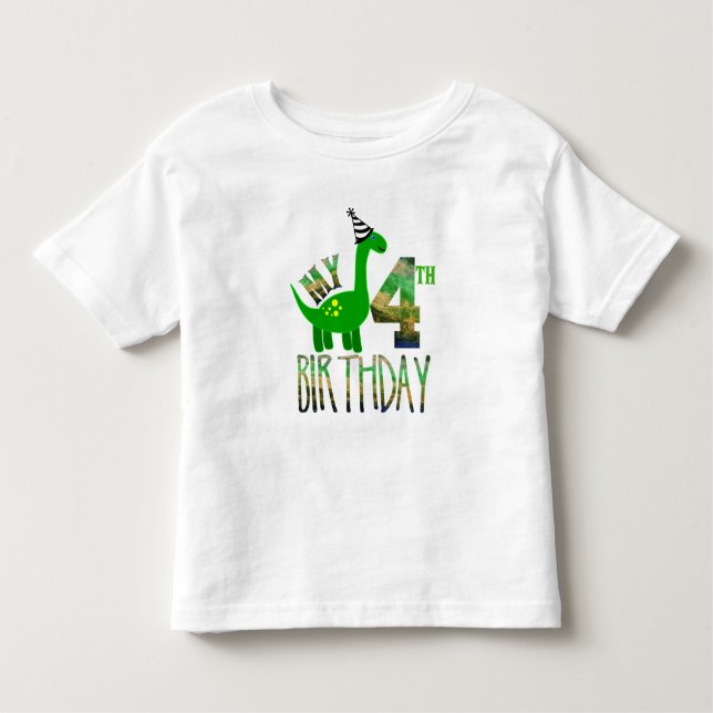 Camiseta Infantil Minha Quarta Festa de Jantar (Frente)