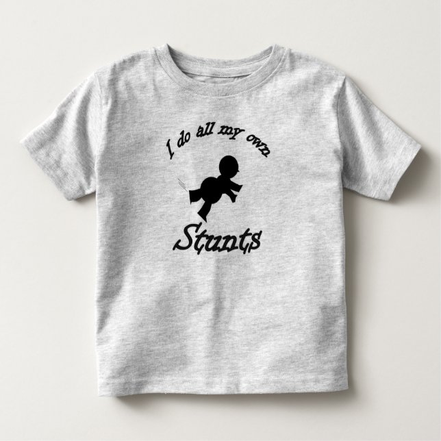 Camiseta Infantil minhas próprias acrobacias (Frente)