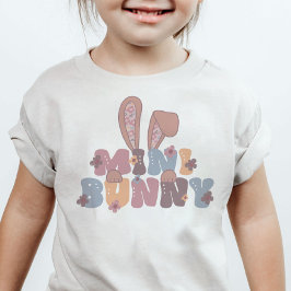 Camiseta Infantil Mini Páscoa Coelho Retro Primavera Floral