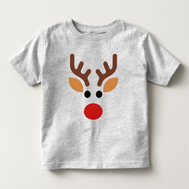 Camiseta Infantil Minimalist Rudolph Reindeer (Frente)
