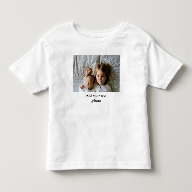 Camiseta Infantil Mínimo simples ADICIONAR O TEXTO FOTOGRÁFICO NATAL (Frente)
