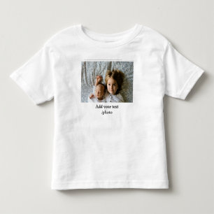 Camiseta Infantil Mínimo simples ADICIONE O TEXTO FOTOGRÁFICO