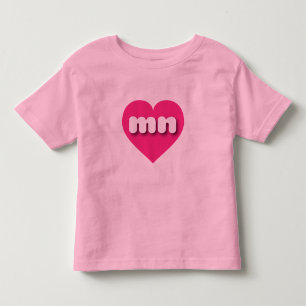 Camiseta Infantil Minnesota Hot Pink Heart - Adoro Toddler T-shirt