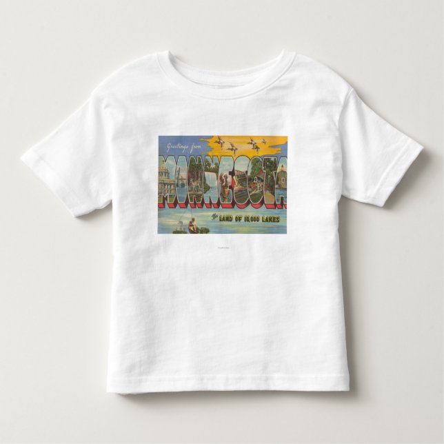 Camiseta Infantil Minnesota (patos) - grandes cenas da letra (Frente)
