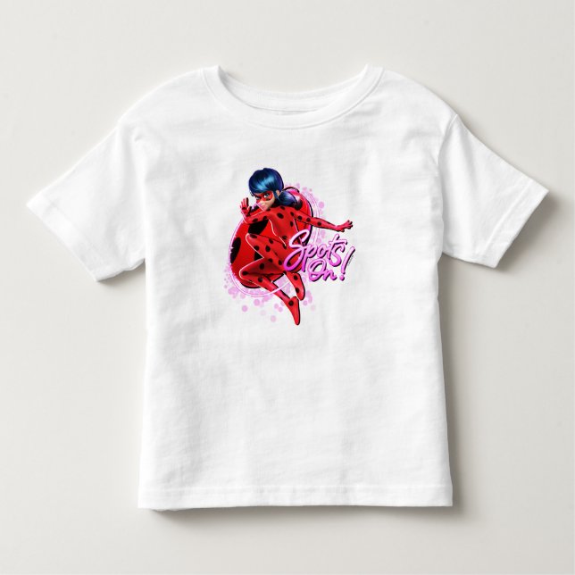 Camiseta Infantil Miraculous Ladybug | Pontos Em Gráfico (Frente)