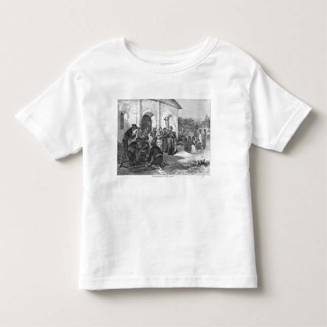 Camiseta Infantil Missão espanhola do Alamo (Frente)