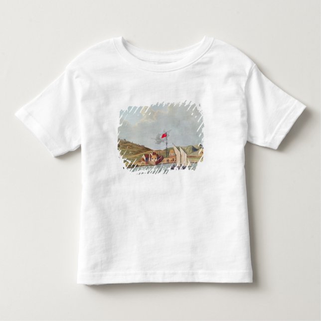 Camiseta Infantil Missionários ingleses em Kidikidi, Nova Zelândia (Frente)