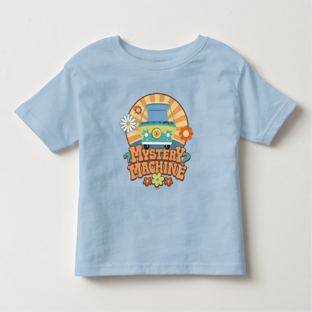 Camiseta Infantil Mistério Máquina Van Floral Gráfico (Frente)