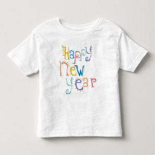 Camiseta Infantil Miúdos, criança, definição do ano novo do beb