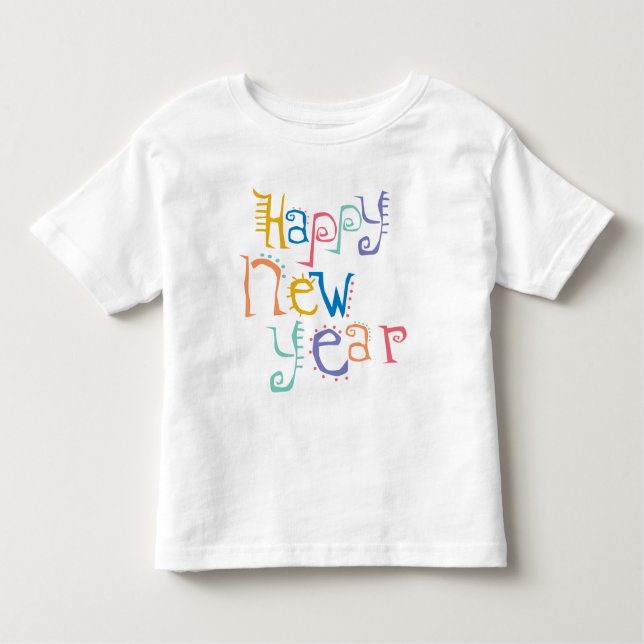 Camiseta Infantil Miúdos, criança, definição do ano novo do bebê (Frente)