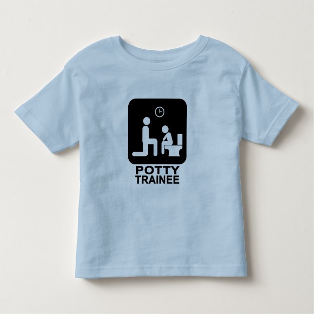 Camiseta Infantil Miúdos do estagiário do Potty - luz (Frente)