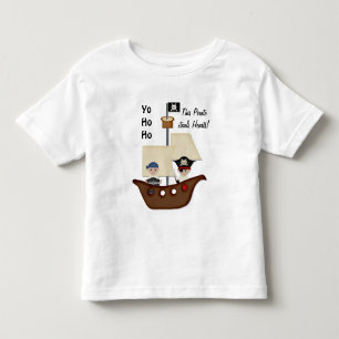 Camiseta Infantil Miúdos do tesouro do navio de pirata