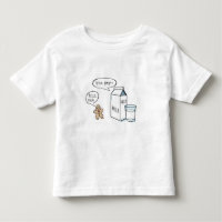 Miúdos engraçados T branco do leite & do gengibre