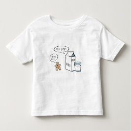Camiseta Infantil Miúdos engraçados T branco do leite & do gengibre