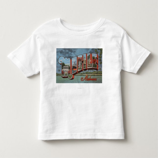 Camiseta Infantil Móbil, Alabama (cena do rio) (Frente)