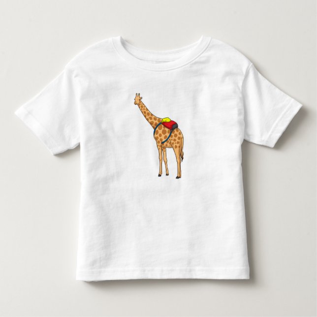 Camiseta Infantil Mochila Giraffe (Frente)