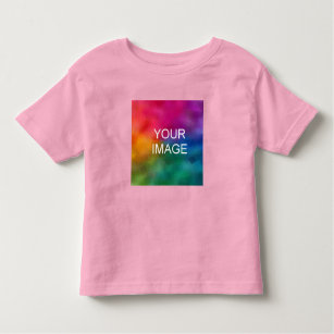Camiseta Infantil Modelo de dupla face cor-de-rosa personalizado Adi