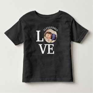 Camiseta Infantil Modelo de foto de amor personalizado moderno