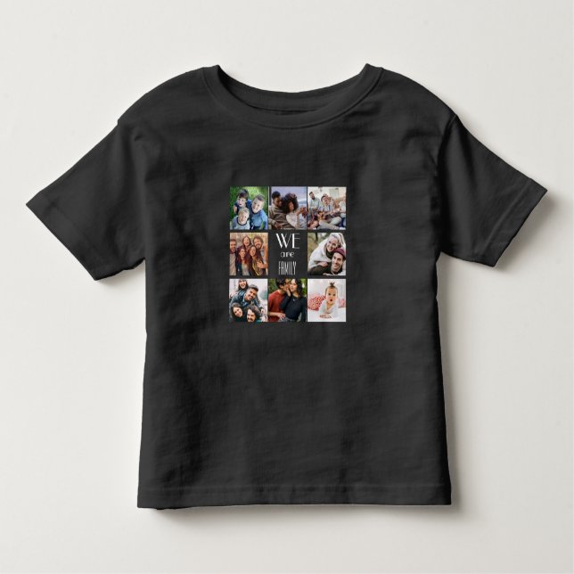 Camiseta Infantil Modelo de Foto Personalizado "Somos Família" (Frente)