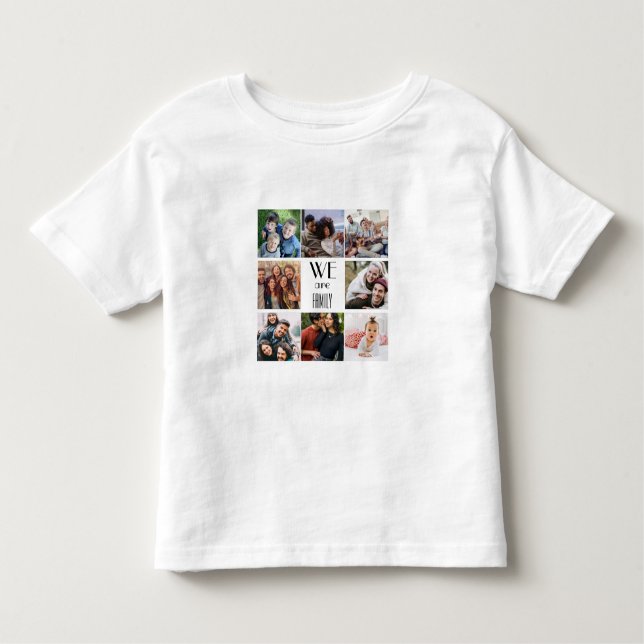 Camiseta Infantil Modelo de Foto Personalizado "Somos Família" (Frente)