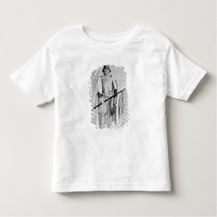 Camiseta Infantil Modelo de um cavalryman de Carolingian