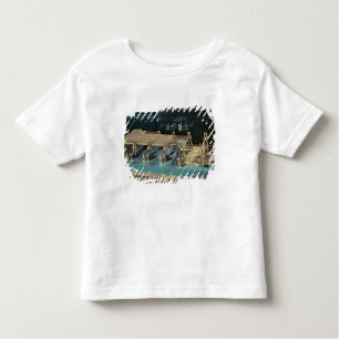Camiseta Infantil Modelo de uma ponte sobre o Rhine