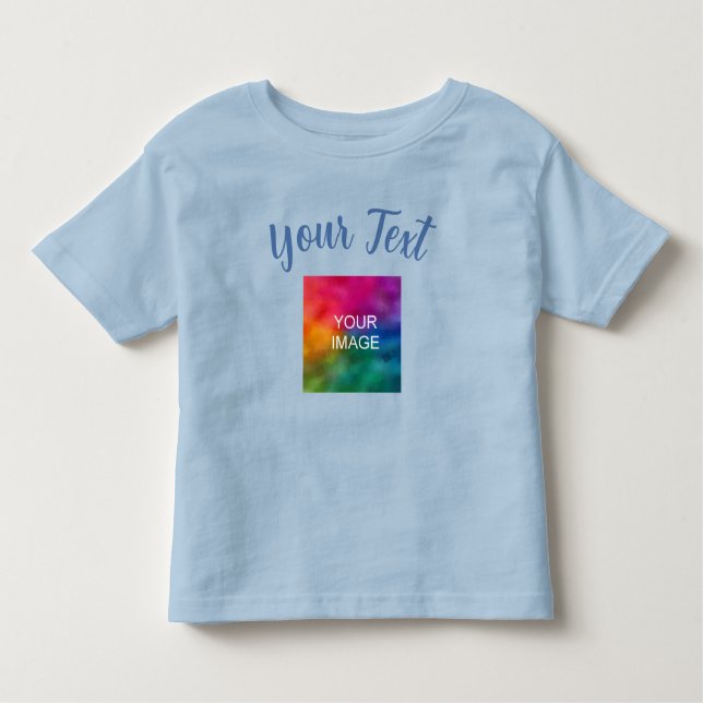 Camiseta Infantil Modelo personalizado Carregar imagem Adicionar tex (Frente)