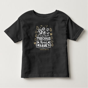 Camiseta Infantil Moderna Ela É Mais Do Que Rubis