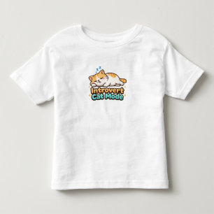 Camiseta Infantil Modo de Gato Introvertido Engraçado