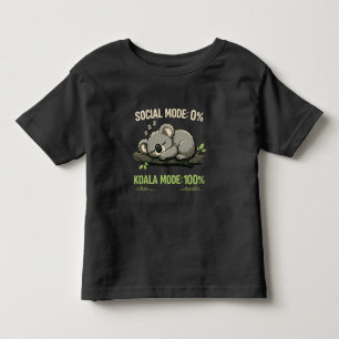 Camiseta Infantil Modo Koalá Introvertido Engraçado