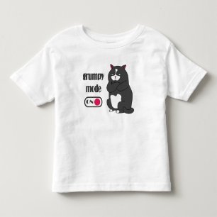 Camiseta Infantil Modo rabugento em gato gordo engraçado