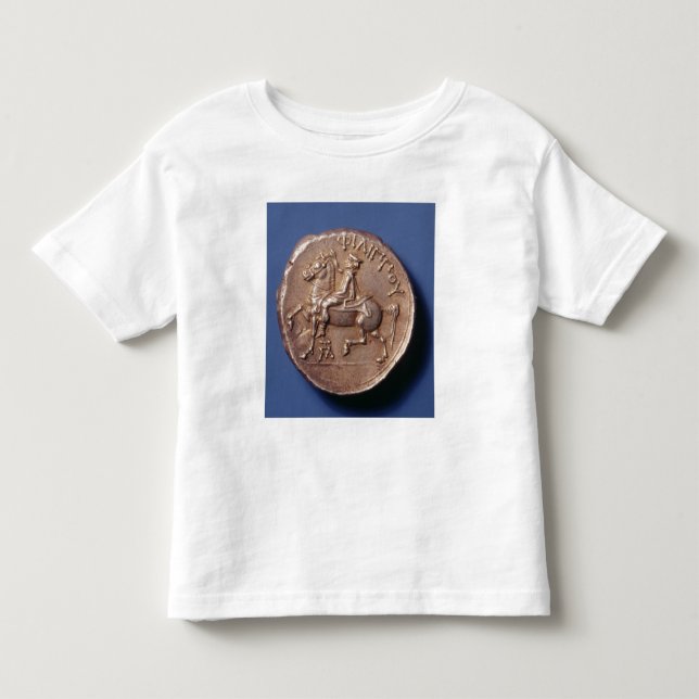 Camiseta Infantil Moeda de prata de Philip II de Macedon (Frente)