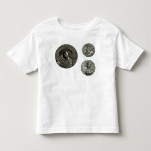 Camiseta Infantil Moedas que descrevem Henry VIII e Anne Boleyn