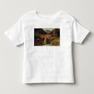 Camiseta Infantil Moinho no vale perto de Amalfi, 1829