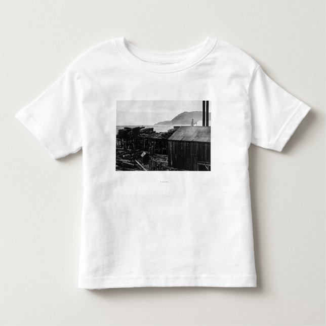 Camiseta Infantil Moinhos da madeira serrada de Brigghton, Oregon na (Frente)