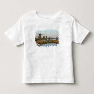 Camiseta Infantil Moinhos de vento, Kinderdijk, Holanda