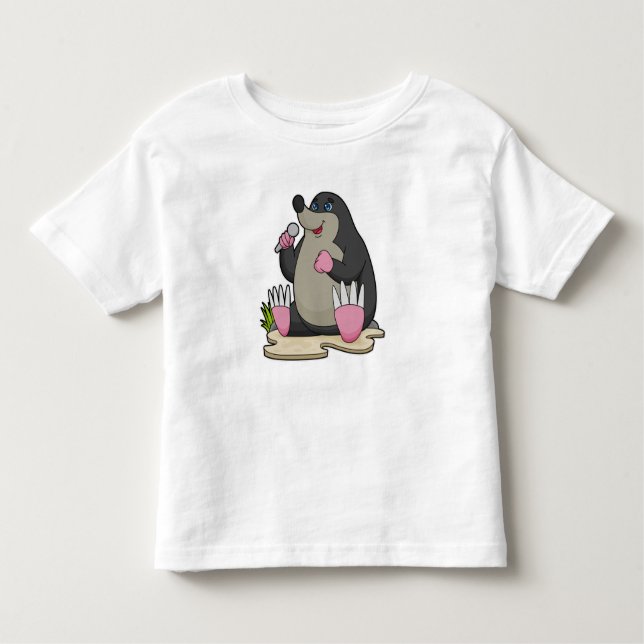 Camiseta Infantil Mole as Singer com Microfone (Frente)