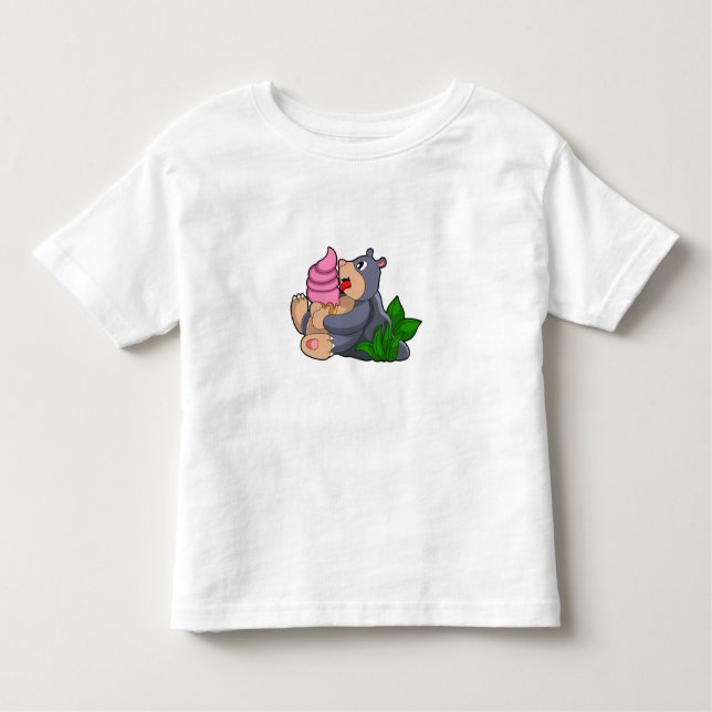 Camiseta Infantil Mole com sorvete Waffle (Frente)