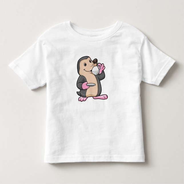Camiseta Infantil Mole com Taça de Café e Saucer (Frente)