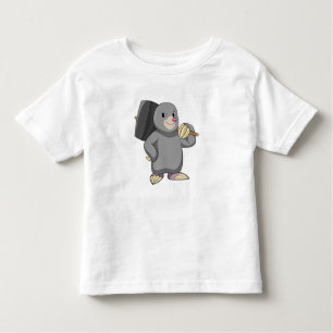 Camiseta Infantil Mole como Handyman com Hammer
