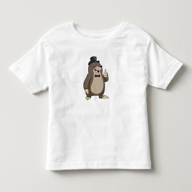 Camiseta Infantil Mole como Noivo com Gravata (Frente)