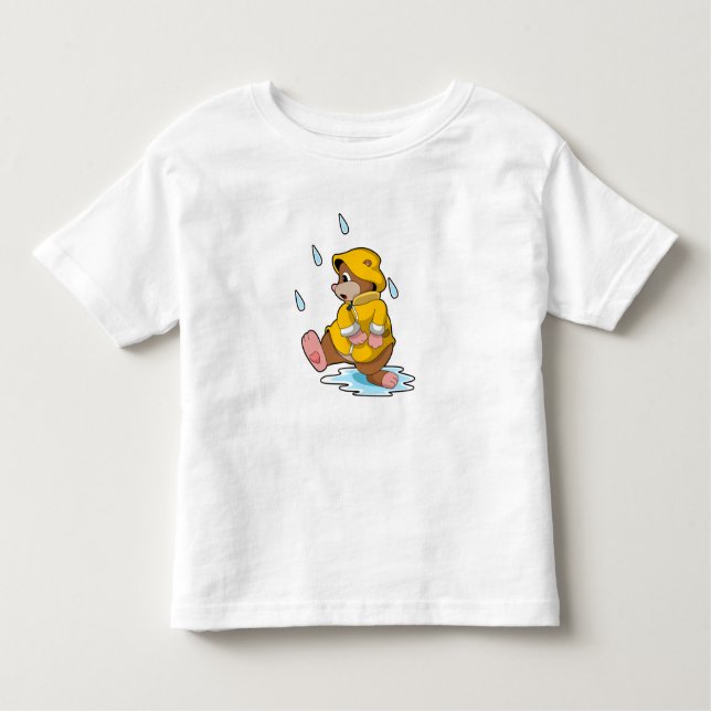 Camiseta Infantil Mole na chuva com gotas de chuva (Frente)