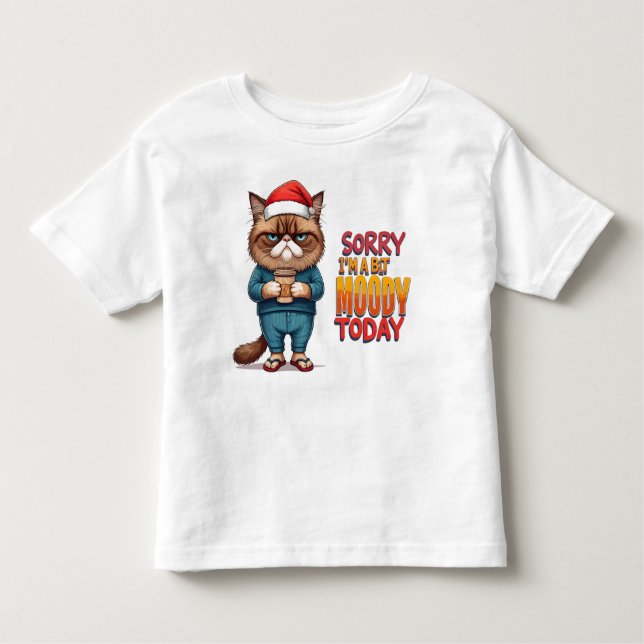 Camiseta Infantil Molho de Natal para Gatos Grumosos (Frente)