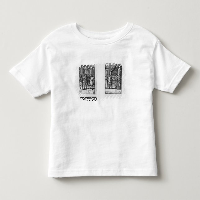 Camiseta Infantil Moliere, frontispiece para 'o Miser (Frente)
