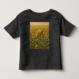 Camiseta Infantil Monarca com Girassóis