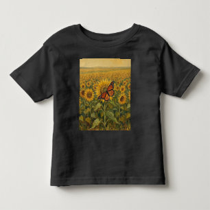 Camiseta Infantil Monarca com Girassóis