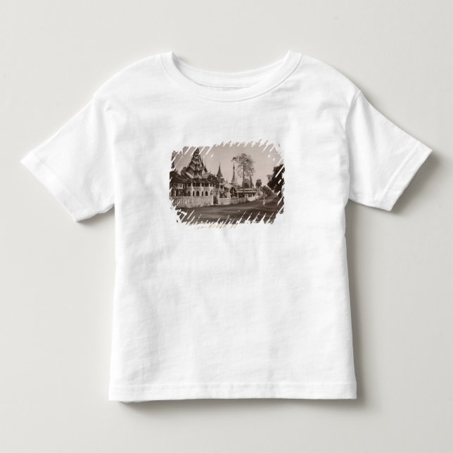Camiseta Infantil Monastério e pagodes de Wayzayanda em Moulmein (Frente)