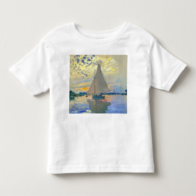 Camiseta Infantil Monet Sailboat no Le Petit-Gennevilliers (Frente)