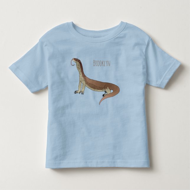 Camiseta Infantil Monitor de desenho de lagarto (Frente)
